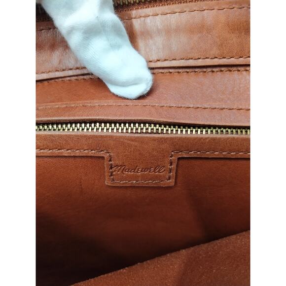 Madewell Brown Leather Double Handles Tote Bag - Picture 12 of 16